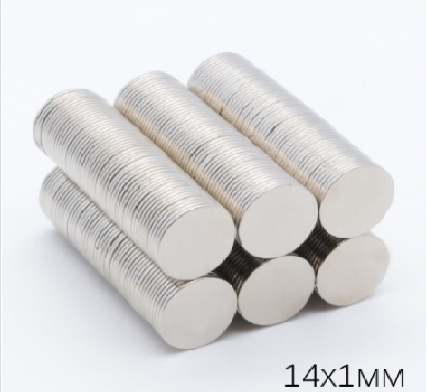 Nam châm tròn dẹt mỏng 14x1 mm và nam châm 14x1.5 mm